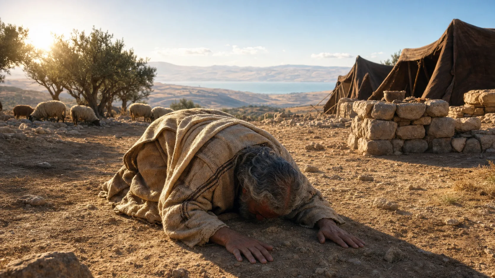 Biblical scene illustrating Genesis chapter 17