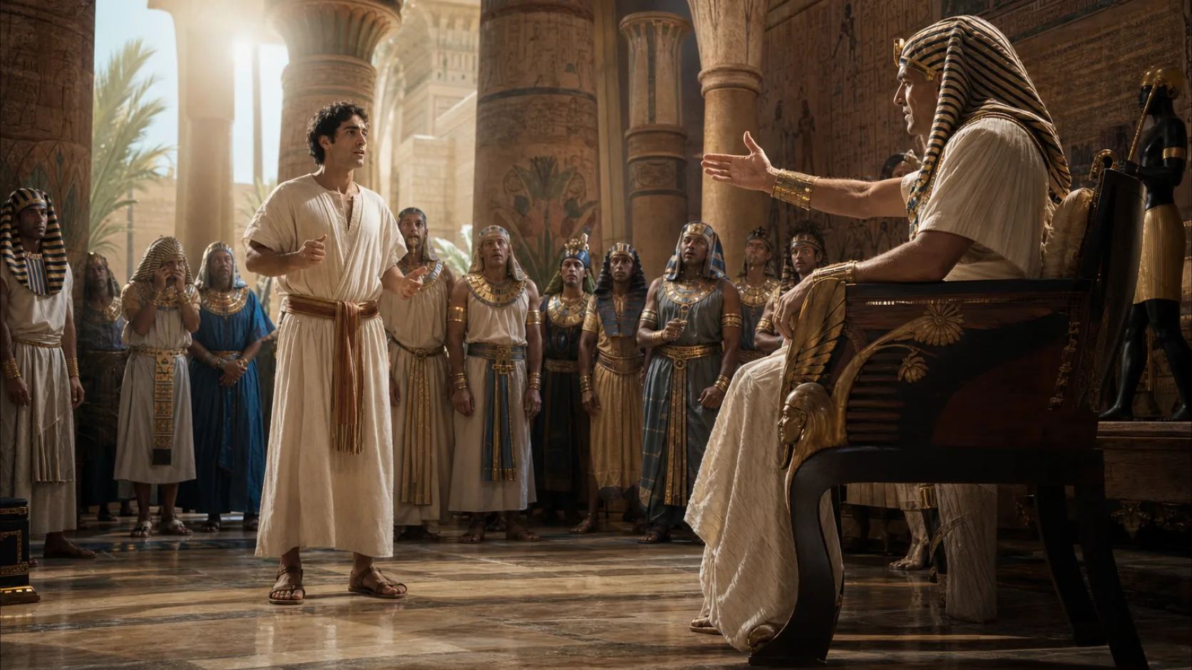 Biblical scene illustrating Genesis chapter 41
