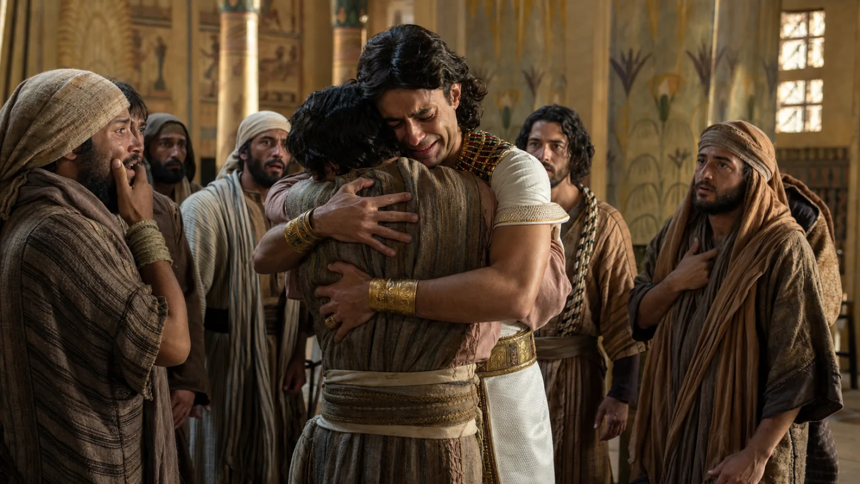 Biblical scene illustrating Genesis chapter 45