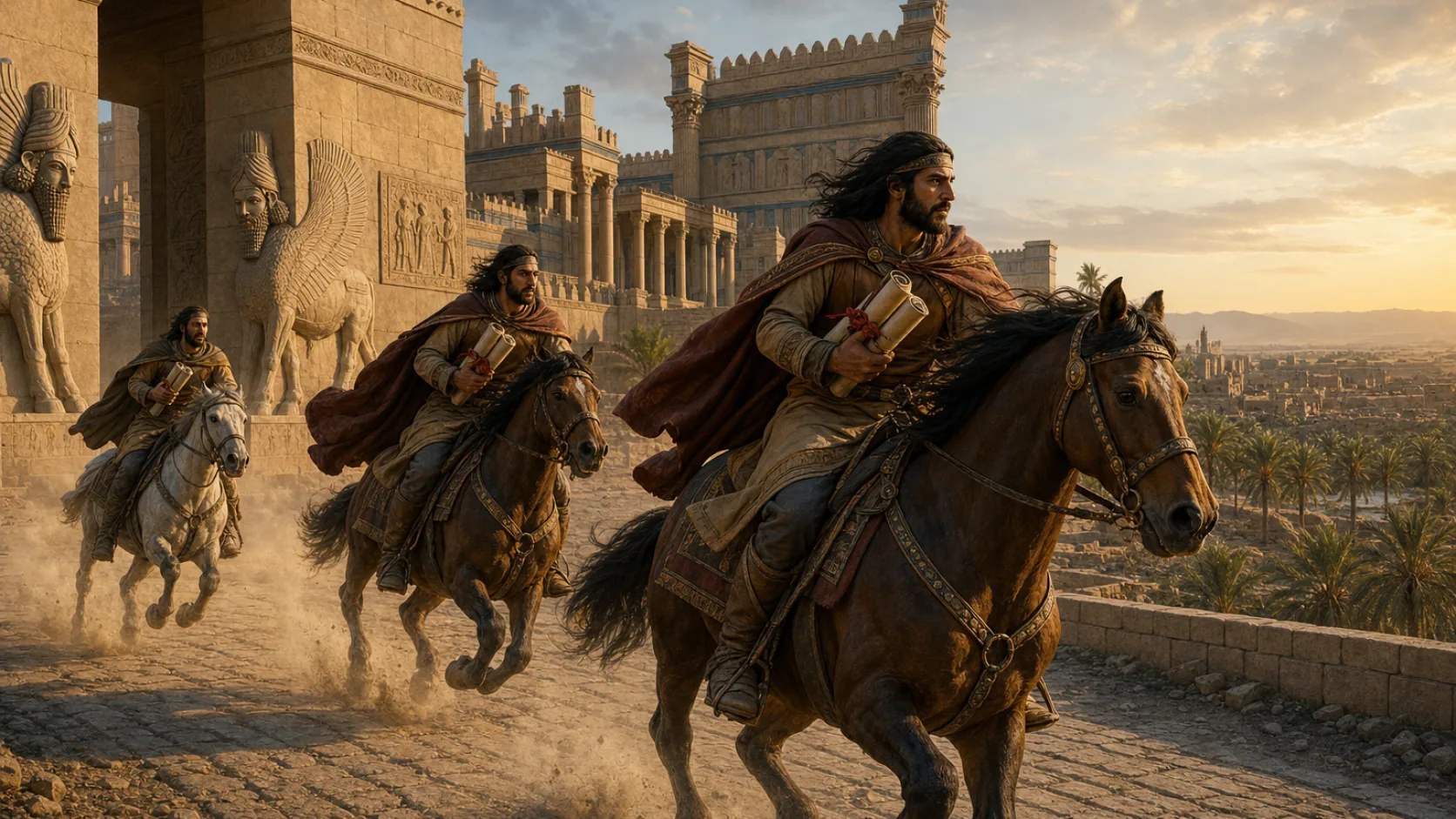 Biblical scene illustrating A New Decree Allows the Jews to Defend Themselves
