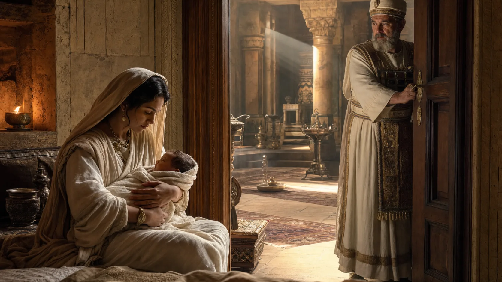 Biblical scene illustrating Athaliah Seizes the Throne of Judah