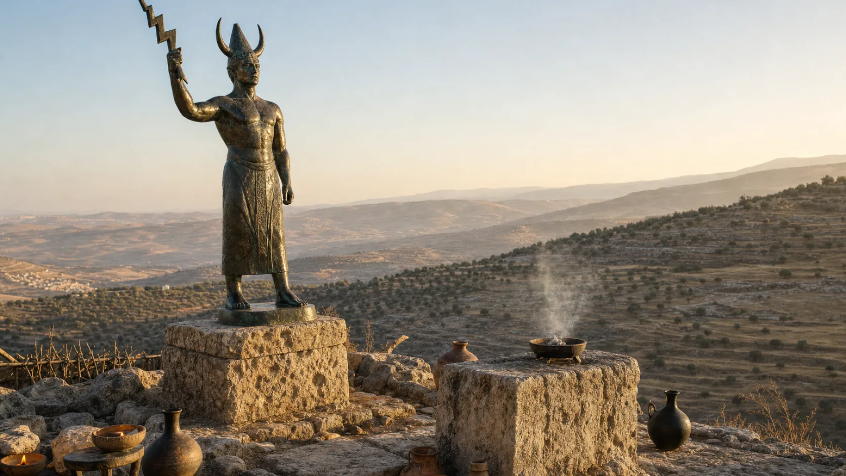 Baal Image in a detailed biblical historical scene