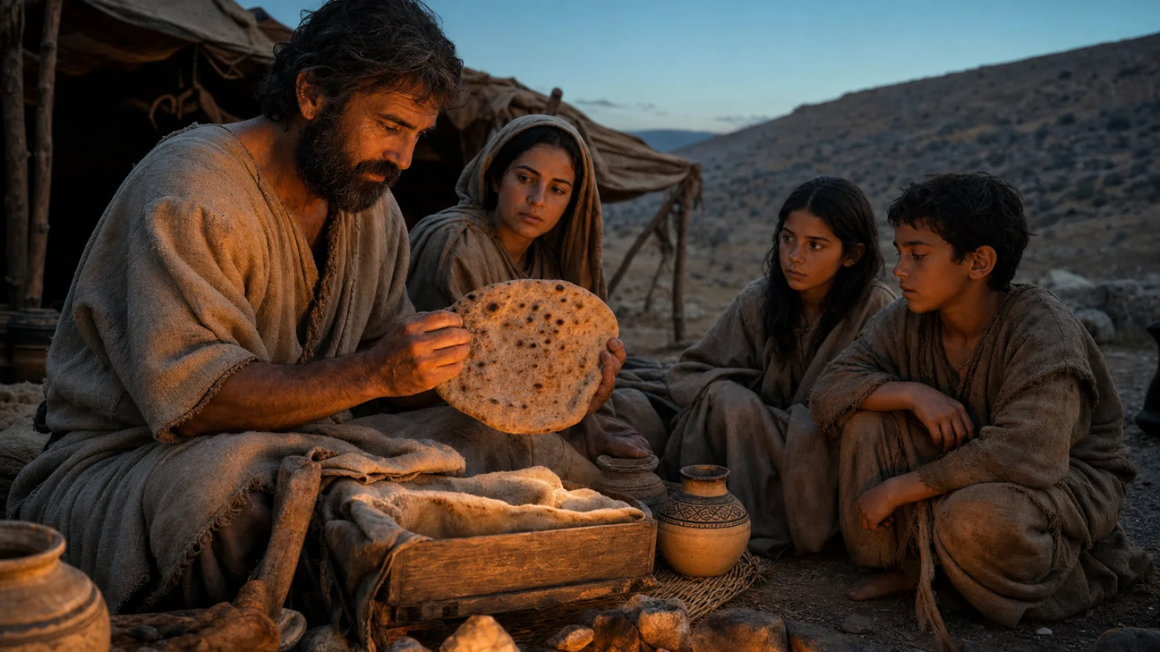 Bread of Affliction biblical scene