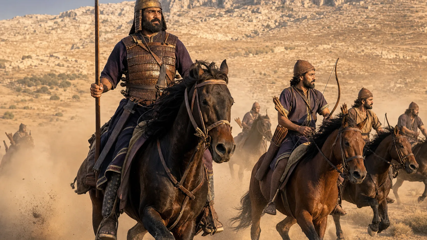 Cavalry in a biblical historical scene