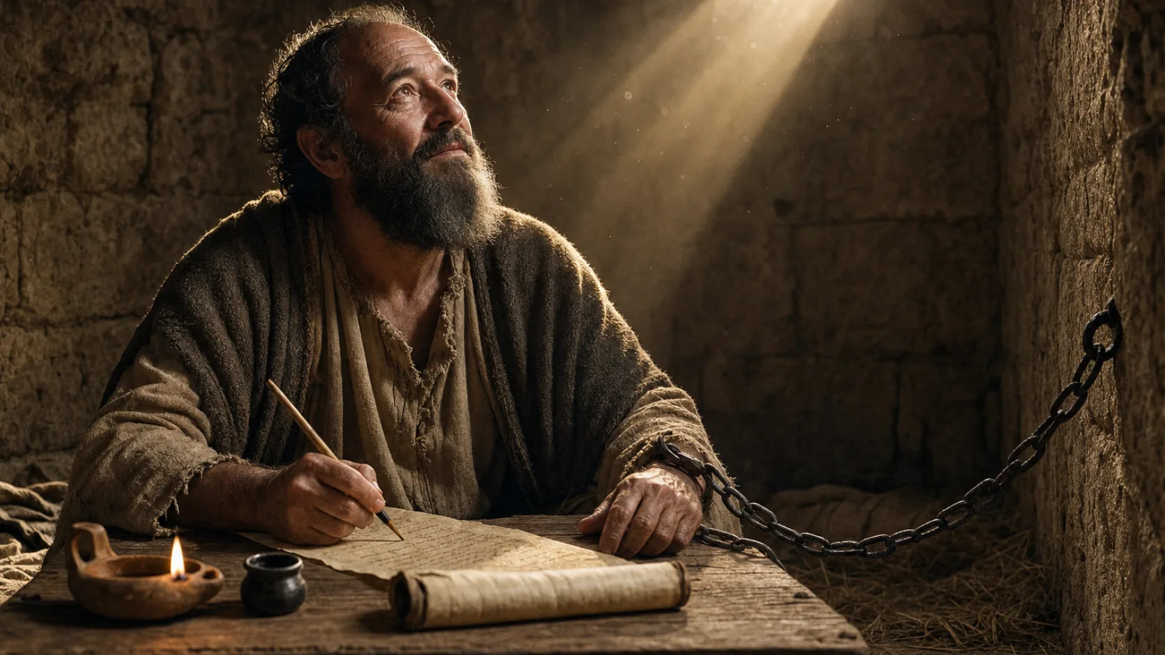 Crown of Righteousness in a detailed biblical historical scene