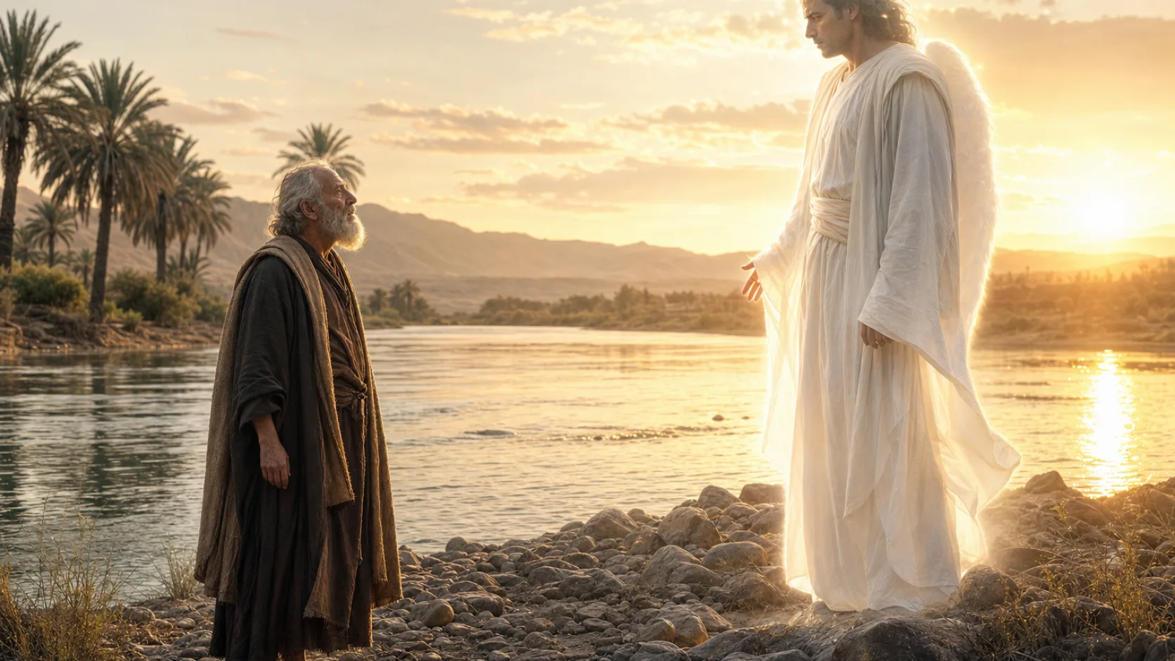 Biblical scene illustrating Daniel Is Told to Continue until the End