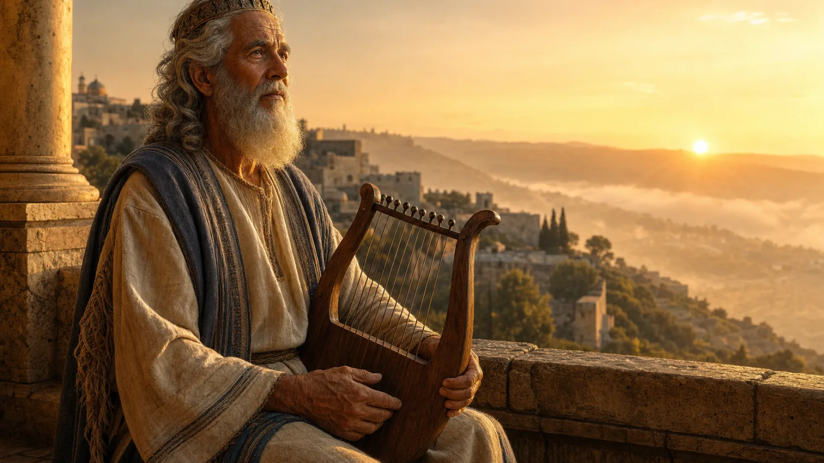 Biblical scene illustrating David's Last Words (2 Samuel 23)
