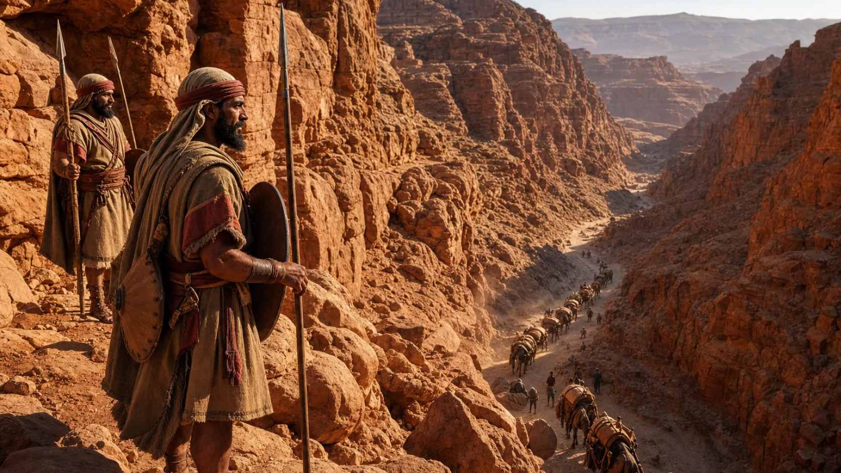 Edomites in a biblical historical scene