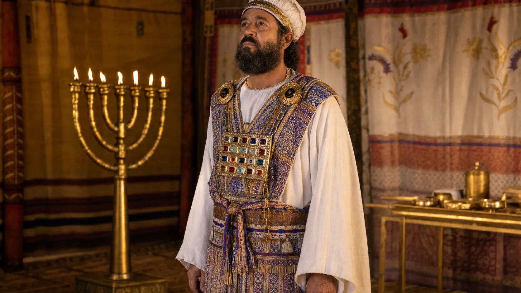 Ephod in a detailed biblical historical scene
