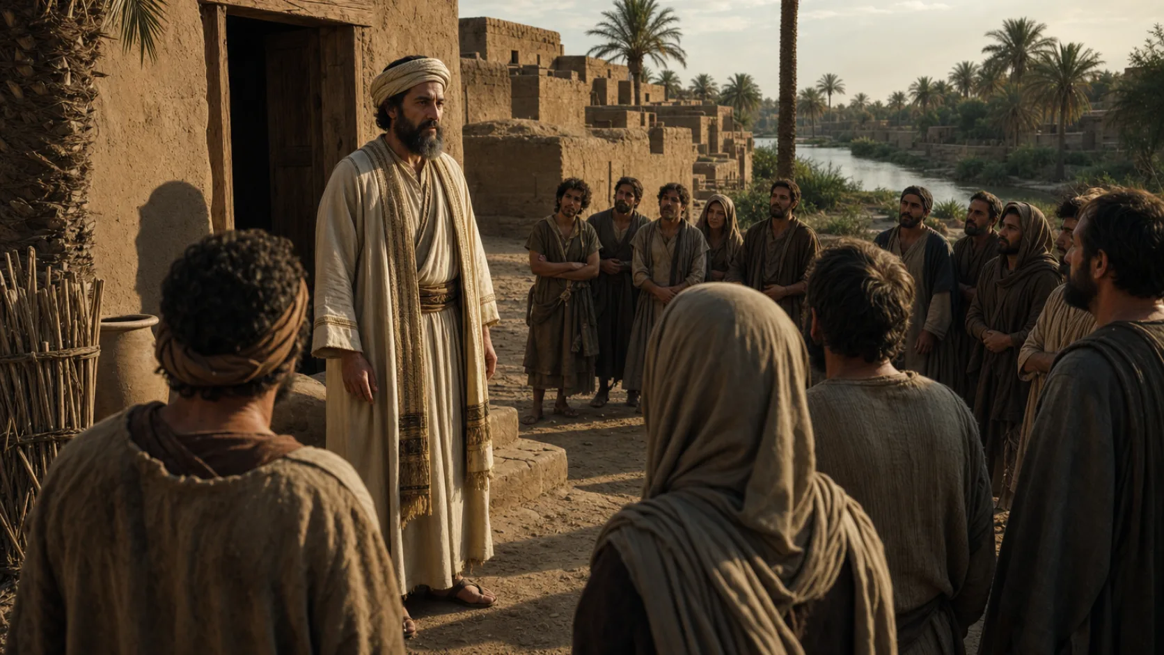 Biblical scene illustrating Ezekiels Wife Dies
