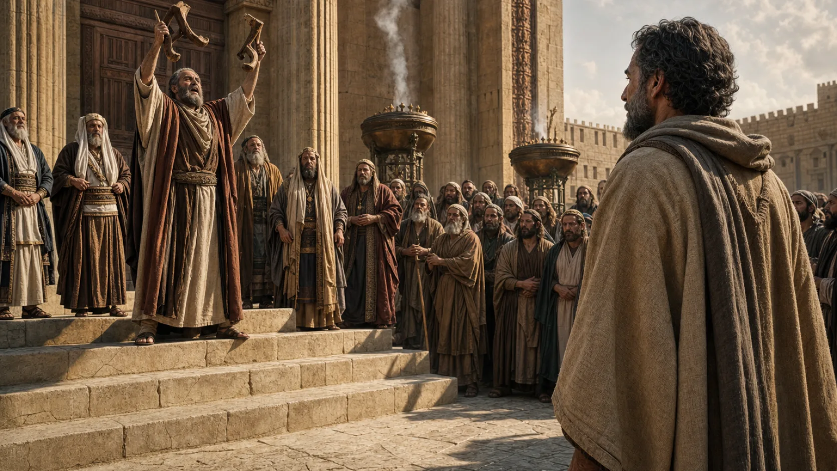 False Prophets in a biblical historical scene