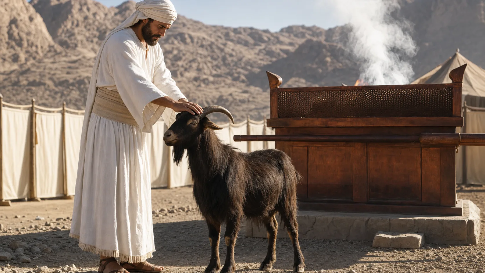 Goat Offering biblical scene