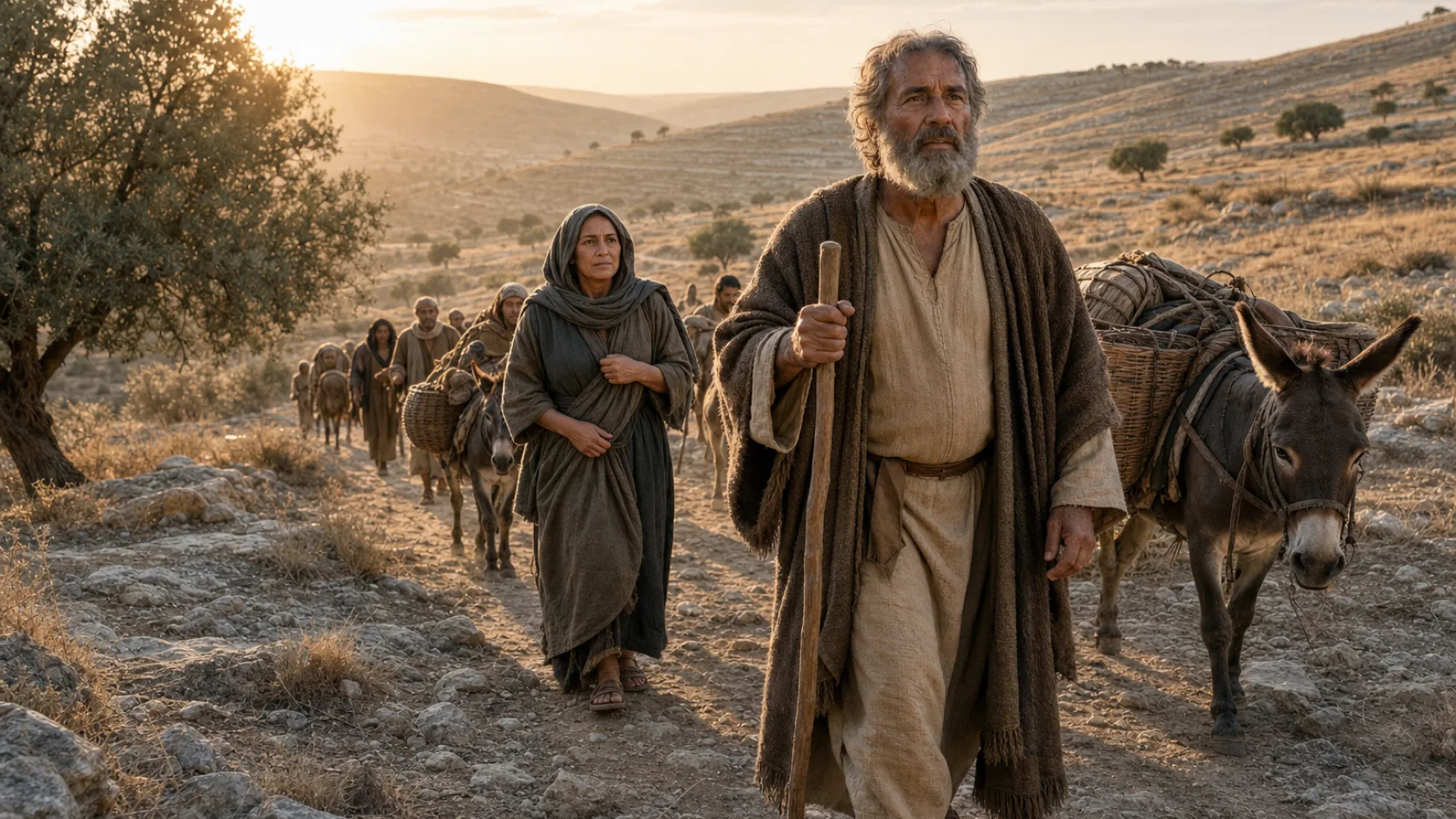 Biblical scene illustrating God Calls Abram