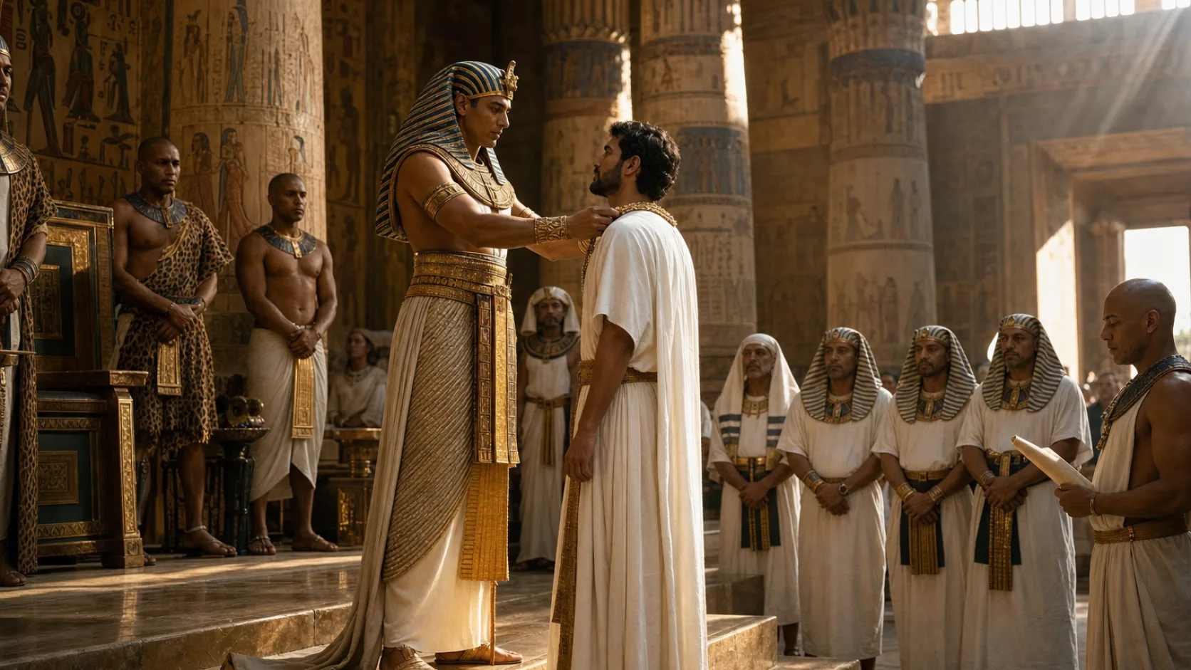 Golden Chain in a detailed biblical historical scene