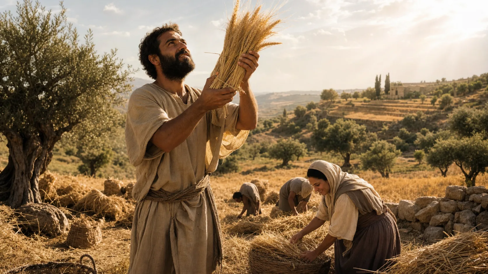 Harvest Celebration biblical scene