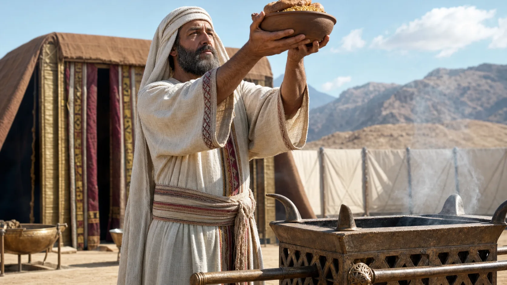 Heave Offering biblical scene