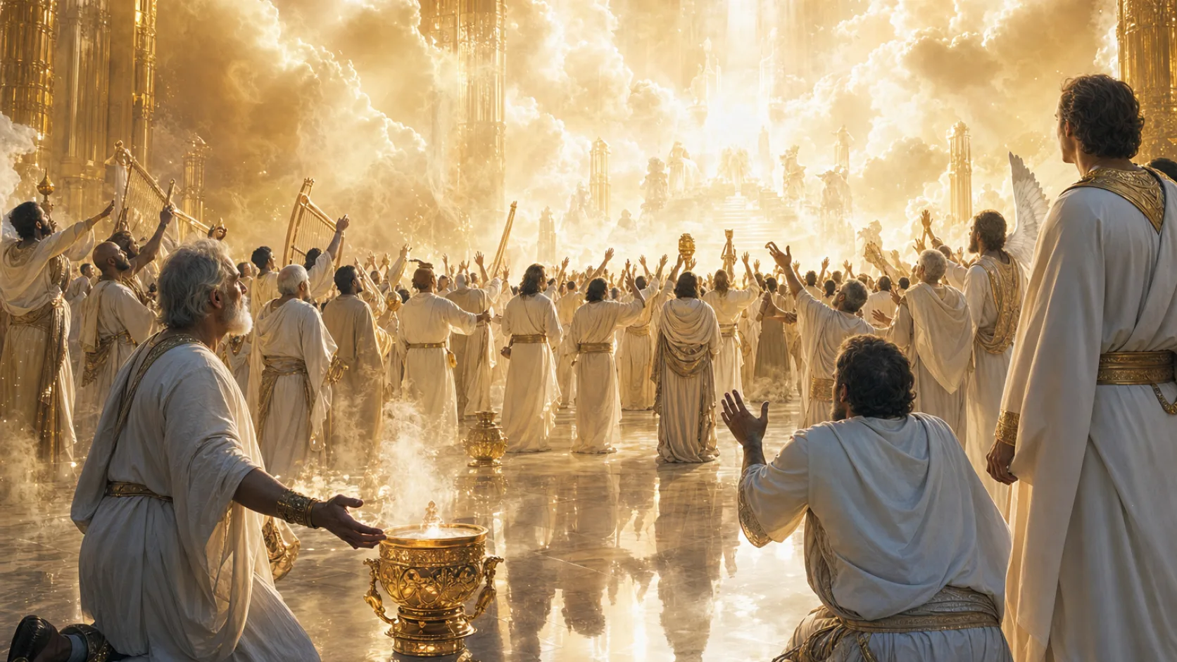 Heaven Praises God’s Judgment biblical prayer scene