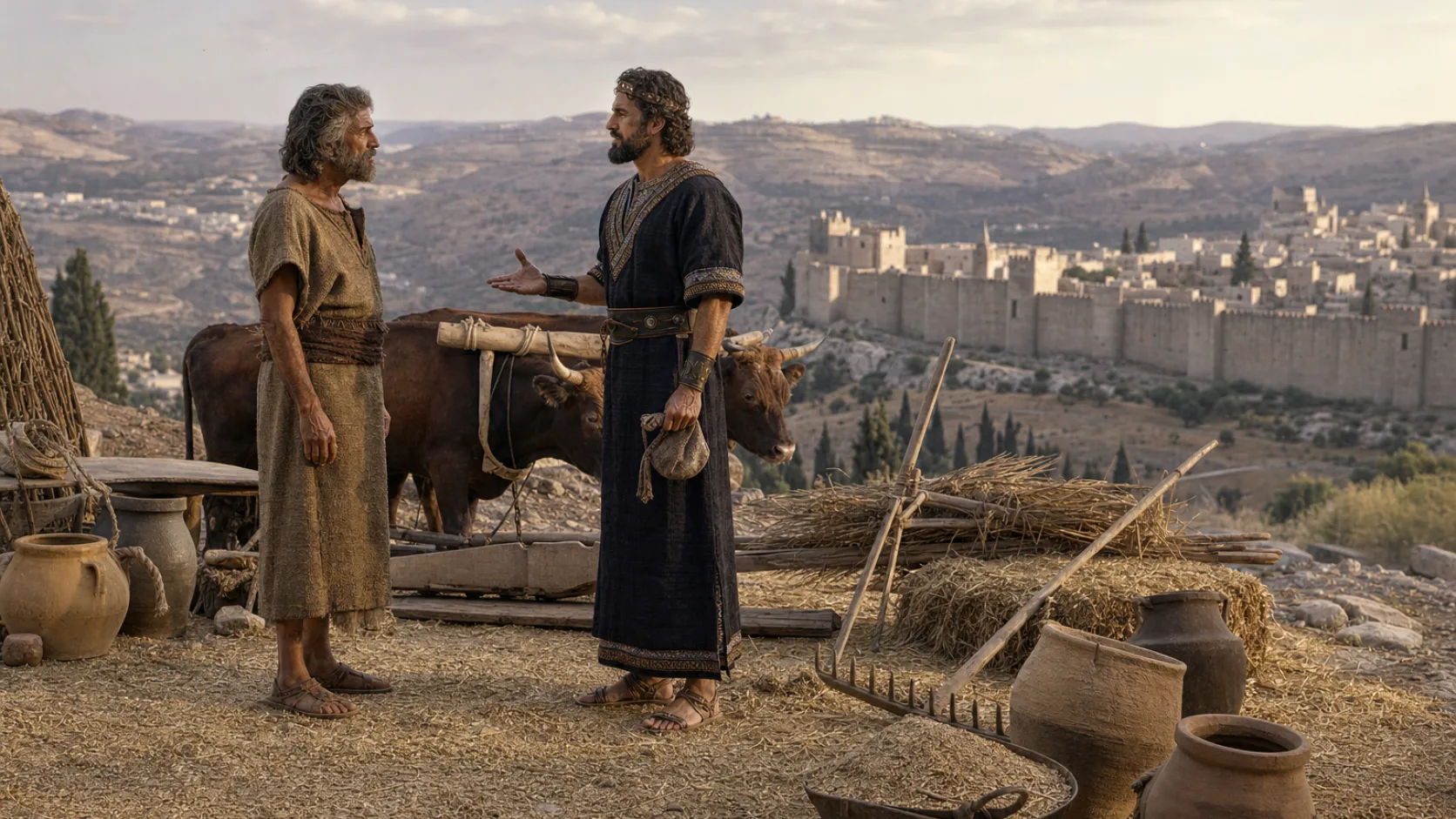 Jebusites in a biblical historical scene