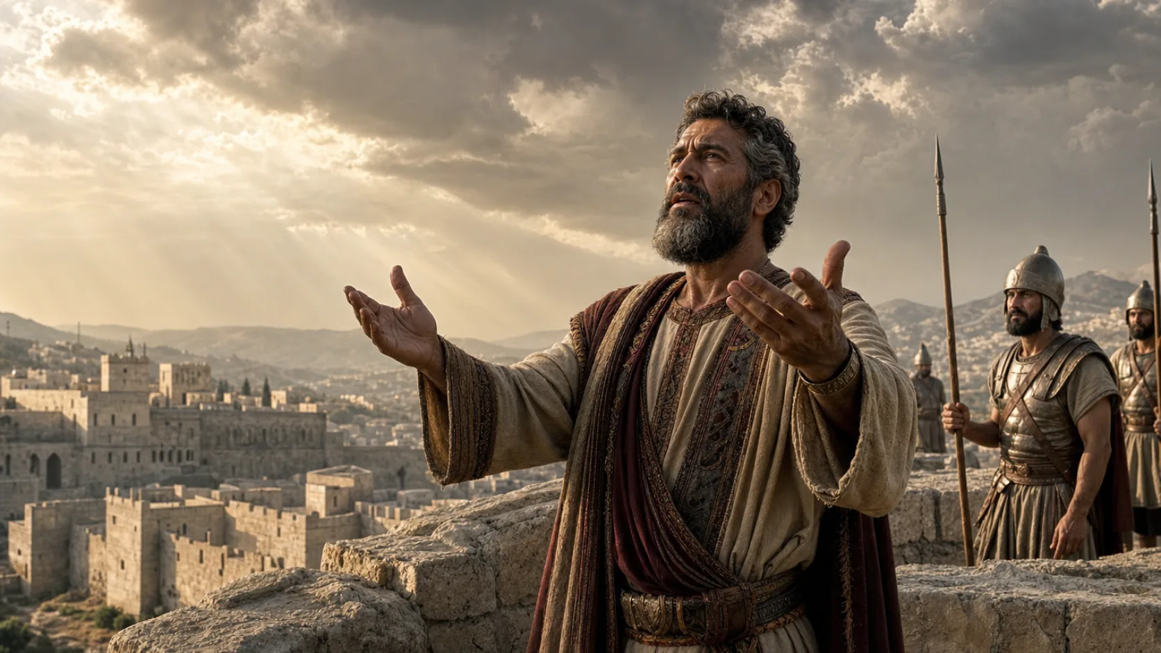 Biblical scene illustrating Jehoahaz Becomes King of Israel