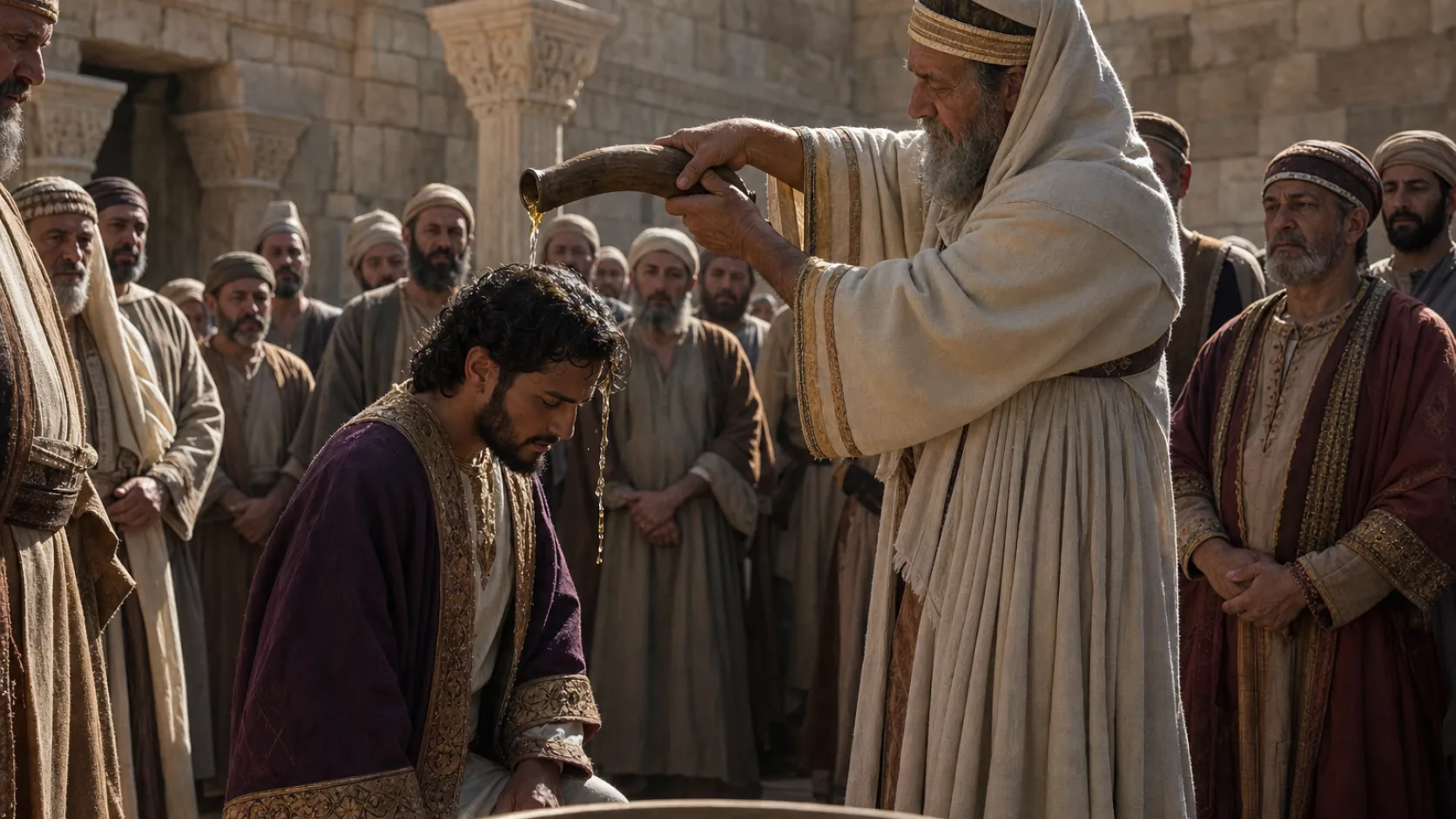 Biblical scene illustrating Jehoahaz Becomes King of Judah