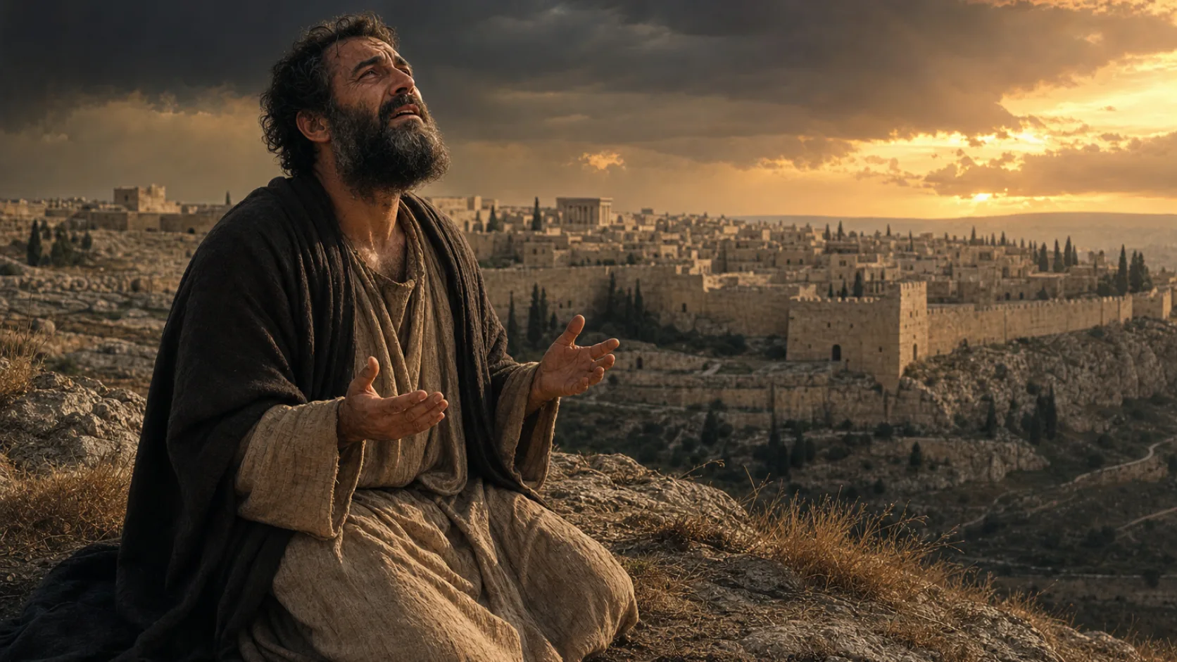 Jeremiah’s Lament and Appeal biblical prayer scene
