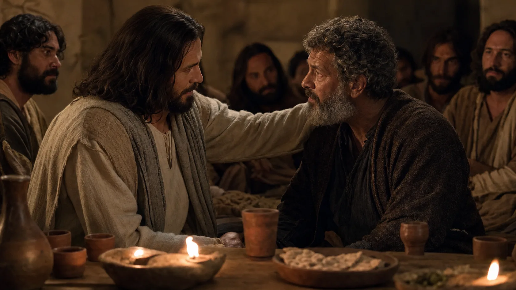 Jesus Prays for Peter’s Faith biblical prayer scene