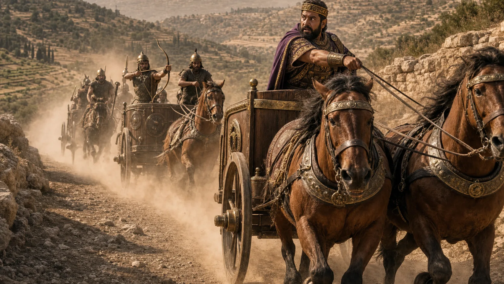 Biblical scene illustrating King Ahaziah of Judah Is Killed