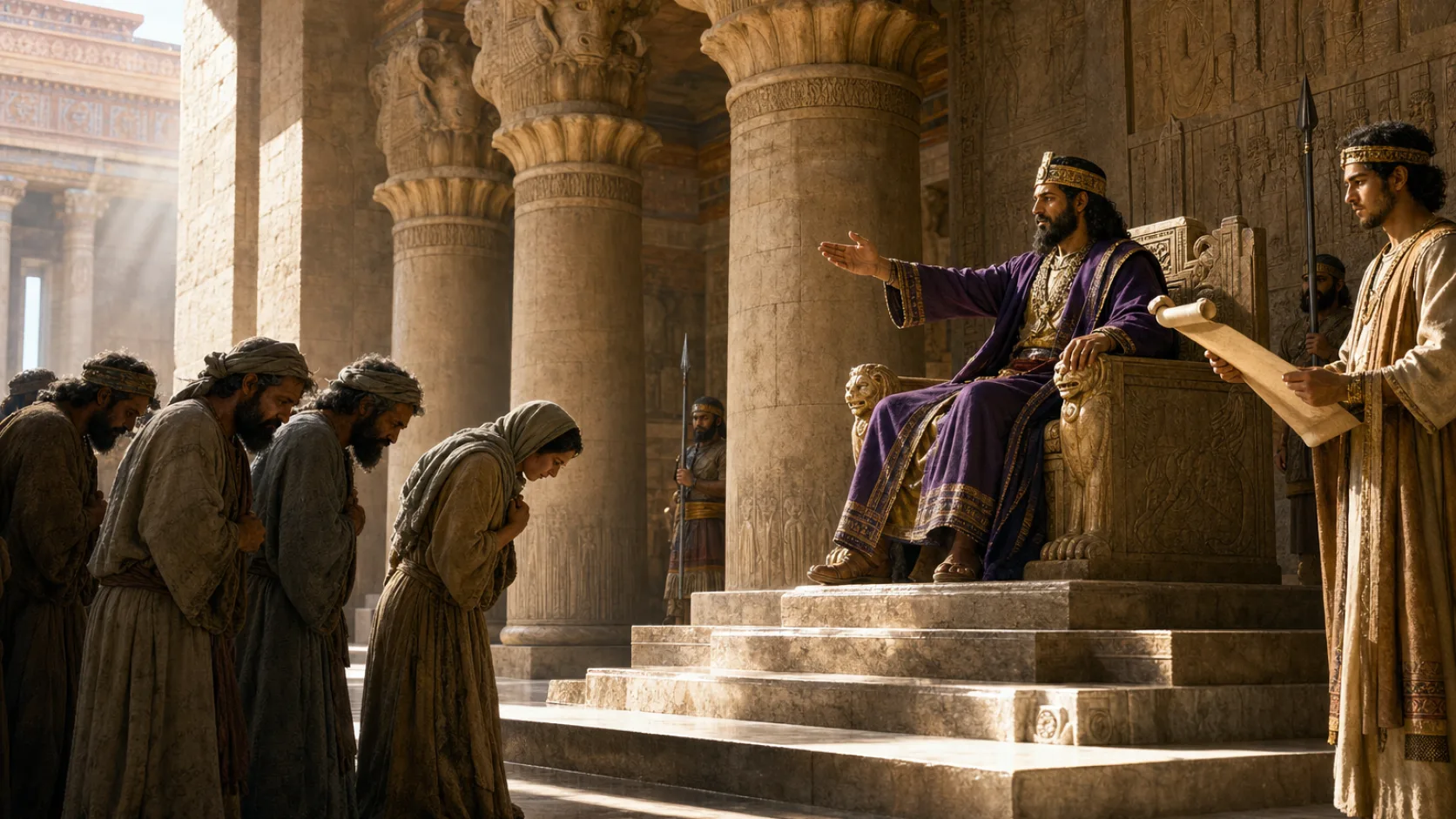 Persians in a biblical historical scene