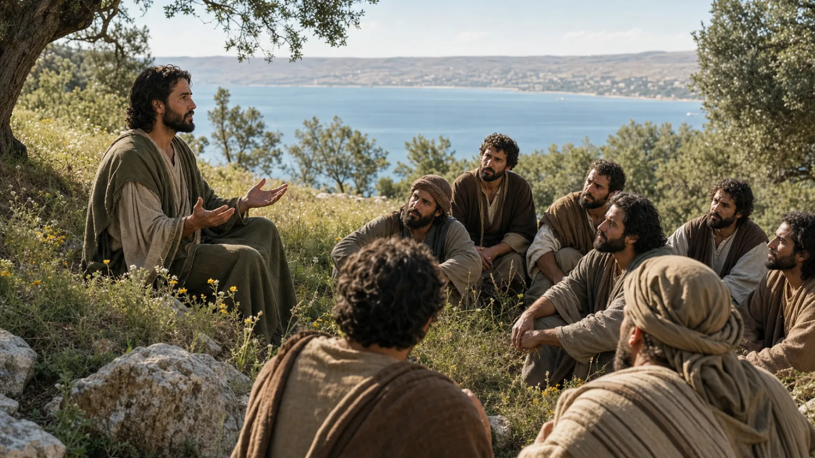 The Lord’s Prayer biblical prayer scene