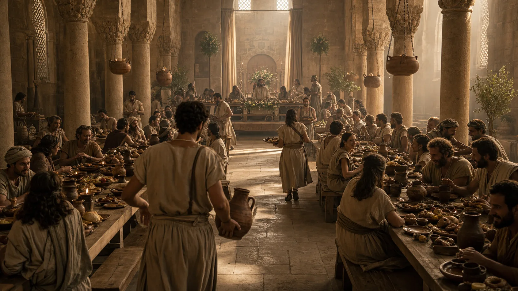 The Parable of the Wedding Feast biblical scene