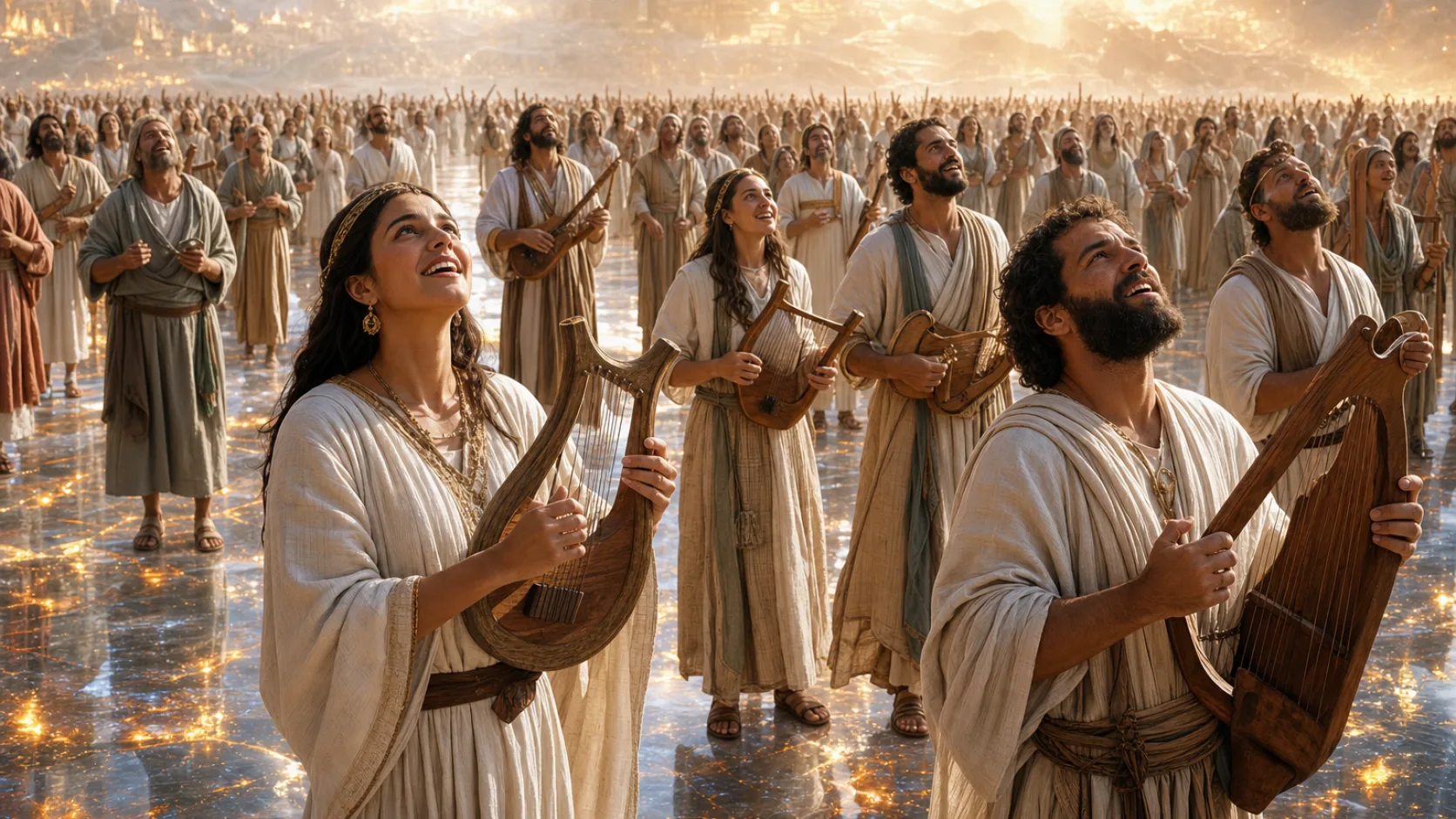 The Song of Moses and the Lamb biblical prayer scene