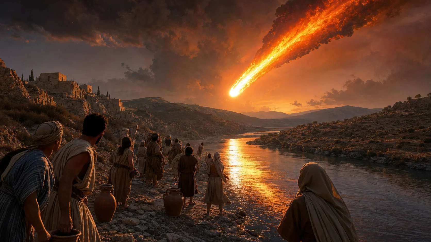 Third Trumpet in a detailed biblical historical scene