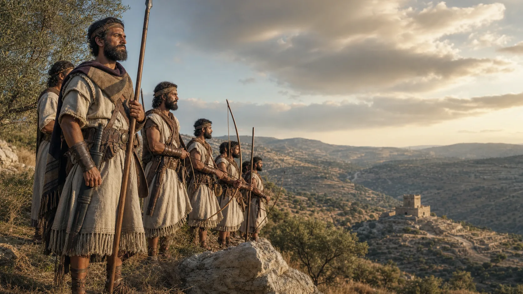 Tribe of Benjamin in a biblical historical scene