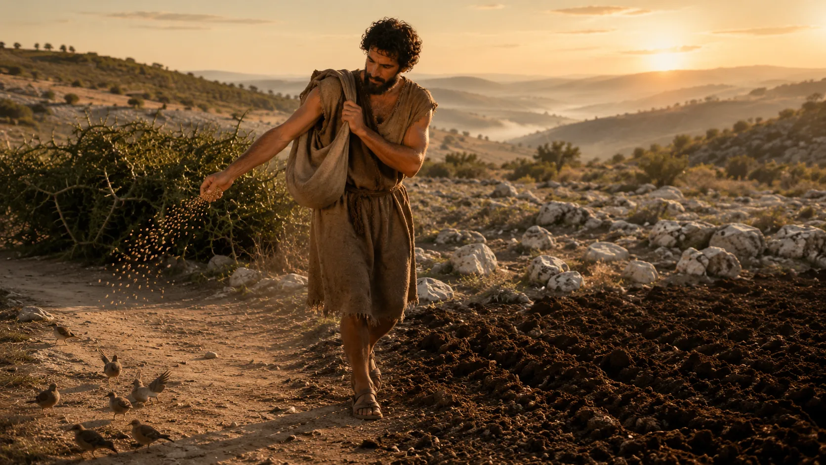 The Parable of the Sower biblical scene